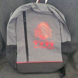 New Licensed OHIO State Buckeyes Backpack 2 Compartments & 2 Mesh Bottle Holders